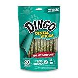 Dingo Dental Sticks for Tarter Control and Freshening Breath, Made with Real Chicken, Great Treats for Small, Medium, and, Large Dogs 20-Count