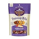 Old Mother Hubbard Wellness Training Bitz Assorted Mix Dog Biscuits, Natural, Training Treats, Three Flavors, Small Size, (8 Ounce Bag)