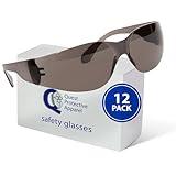 Quest Protective Apparel Safety Glasses - Anti Fog Safety Glasses for Men and Women - Protective Eyewear - Polycarbonate High Impact Resistant Lens - Pack of 3 (Smoke)