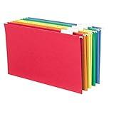 Smead Hanging File Folder with Tab, 1/5-Cut Adjustable Tab, Legal Size, Assorted Primary Colors, 25 per Box (64159) (Pack of 1)