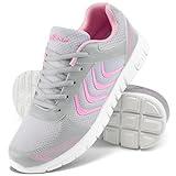 Alicegana Womens Sneakers Fashion Walking Casual Lightweight Tennis Shoes Pink