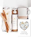 UnboxMe Mother's Day Tea Lover's Basket - Self-Care Box with Cozy Socks, Ceramic Mug, Chai Tea, Honey & Cinnamon | Relaxation Package for Women, Get Well Soon