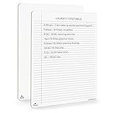 Scribbledo Dry Erase Notebook College Ruled Lined Board 9"x12" Reusable Lined Erasable Ruled Writing Note Pad Lapboard, Blank Whiteboard on Reverse