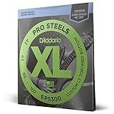 D'Addario XL ProSteels Bass Guitar Strings - EPS300 - Long Scale - Custom Light Top/Medium Bottom Tapered, 43-107