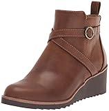 LifeStride Womens Zinfandel Wedge Ankle Boot Whiskey Brown 9 M