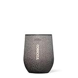 Corkcicle Stemless Insulated Wine Glass Tumbler, Steel Shadow, 12 oz – Stainless Steel Stemless Wine Glass Keeps Beverages Cold for 6 Hours, Hot for 3 Hours – Non-Slip, Easy-Grip Insulated Cup