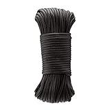 Amazon Basics 550 Type III Paracord, 7-Strand Core, Versatile Utility Rope for Camping, High Strength - 5/32 Inch x 100 Foot (4mm x 30m), Black