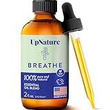 UpNature Breathe Essential Oil - Huge 2oz - Essential Oils for Diffusers Humidifiers Spa Respiratory Menthol Blend