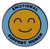 Emotional Support Human Animal Emotion Anxiety Smiley Face Mental Health Love Hugs Compassion 1.1" Enamel Pin Badge