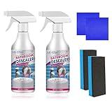 Bathroom Descaler Cleaner, Bathroom Descaler Foam Cleaner,Stubborn Stains Cleaner, Multipurpose Bathroom Foam Cleaner, Bathroom Descaler for Bathroom Toilet Bath Shower Glass Cleaner(2Pcs)