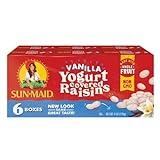 Sun-Maid Vanilla Yogurt Coated Raisins - (6 Pack) 1 oz Snack-Size Box - Yogurt Covered Dried Fruit Snack for Lunches and Snacks