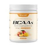 Snap Supplements Plant-Based BCAA Powder with Nitric Oxide Booster, No Artificial Flavors, Support Muscle Strength and Recovery, 30 Servings