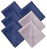 SmoTecQ Premium Microfiber Cleaning Cloths (6-Pack) – Ultra-Soft, Scratch-Free Cloths for Eyeglasses, Sunglasses, Camera Lenses, Screens & More – Washable & Reusable