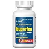 HealthA2Z® Ibuprofen 200mg | 500 Counts | Pain Relief | Body Aches | Headache | Arthritis | Cramps | Back Pain | Fever Reducer… (500 Count)