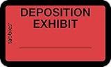 Tabbies Legal Exhibit Labels, Label: 1-5/8"W x 1" H, Sheet: 5-1/4"W x 3-1/4"H, Red, Deposition Exhibit 252 Labels/Pack (58095)