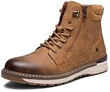 VOSTEY Boots for Men Waterproof Mens Boots Fashion Casual Hiking Chukka Boots Men(BMY8051 brown 10.5)