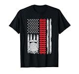 Railroad Train USA Flag American Train Conductor Railway Women Girls Kids Men T-Shirt