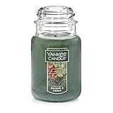 Yankee Candle Balsam & Cedar Scented, Classic 22oz Large Jar Single Wick Candle, Over 110 Hours of Burn Time, Ideal Holiday Gift