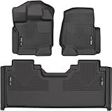 Husky Liners Weatherbeater Floor Mats | Fits 2015 - 2024 Ford F-150 SuperCab | Front & 2nd Row, 3-pc Black - 94051