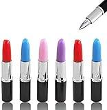 DomeStar Mini Cute Ballpoint Pen Bulk, 24 PCS Fun Novelty Lipstick Shape Ballpoint Pen Bulk, Multicolor Fancy Nice for Birthdays and Children's Parties Favors, Fun Women Girls Student Classroom Gifts