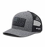 Columbia Unisex Unisex PFG Fish Flag Mesh Snap Back Hat, Grill Heather/Black/Fish Flag, One Size