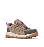 Columbia Womens Strata Trail Low Waterproof, Wet Sand/Berry Patch, 11