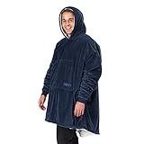 THE COMFY Original | Oversized Microfiber & Sherpa Wearable Blanket, Seen On Shark Tank, One Size Fits All (Blue)