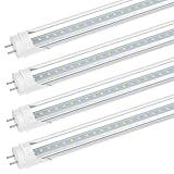 JESLED 3FT LED Tube Light, T8 T10 T12 LED Light Bulb, 14W(30W Equiv.), 5000K Daylight, 1600LM, 36 Inch F30T12 Fluorescent Tube Replacement, Remove Ballast, Dual-Ended Power, Clear Cover (4 Pack)