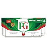 PG Tips Premium Black Tea For a Classic Caffeinated Beverage, Black Tea Bags, 240 Total Bags (40 Count - Pack of 6)