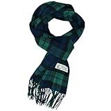 Glory Max Scottish Stewart Tartan Plaid Luxurious Winter Scarf Soft Cashmere Feel 72"x12" (Green/Blue Plaid)