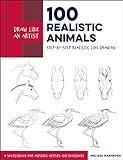 Draw Like an Artist: 100 Realistic Animals: Step-by-Step Realistic Line Drawing **A Sourcebook for Aspiring Artists and Designers
