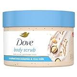 Dove Scrub Macadamia & Rice Milk Reveals Visibly Smoother Skin Body Scrub That Nourishes Skin 10.5 oz