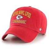 47 Men's Red Kansas City Chiefs Super Bowl LVIII Champions Clean Up Adjustable Hat