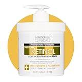 Advanced Clinicals Retinol Body Lotion & Face Moisturizer | Visible Anti Aging Skin Care Retinol Body Cream For Women & Men Targets Look Of Fine Lines, Wrinkles, & Crepe Looking Dry Skin, 16 Ounce