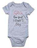 UNICOMIDEA Baby Girls Bodysuit for 3-6 Months First Father's Day Infant Bodysuit with Short Sleeves Loving Baby Outfit for Boy