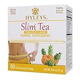 Hyleys Slim Tea Weight Loss Herbal Supplement with Pineapple - Cleanse and Detox - 50 Tea Bags (1 Pack)