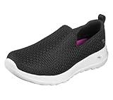 Skechers Women's Go Walk Joy Sneaker, Black/White, 7.5