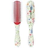 Denman D3 Curly HairBrush for Women & Men – 7 Row Detangling & Curl Defining Brush for Natural Curly, Coily, Wavy Hair – Styling Brush for Smooth defined Curls, Floral Fantasy