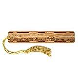 Albuquerque New Mexico City Skyline - Engraved Wooden Bookmark with Tassel - Made in USA