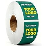 Custom Stickers Personalized Logo Sticker – Customized Business Labels with Any Design Name+ Image – 100+ Roll Packed – Fade Resistant,Multi Shapes,Sizes