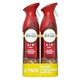 Febreze Air Mist Air Freshener Spray, Odor-Fighting Room Spray, Air Fresheners for Home and Bathroom and Kitchen, Aerosol Can, Baked Cinnamon Apples Scent, 8.8oz, 2 Count