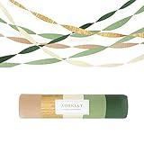 AOBKIAT Wedding Party Decorations, 5 Rolls Olive Green Khaki Crepe Paper Streamers for Green Boho Wedding, Birthday, Bridal/Baby Shower