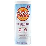 Metamucil Fiber Supplement, Unflavored Clear Mixing Powder, No Grit, No Sugar Added, Plant Based Prebiotic Fiber Supplement Blend for Daily Digestive Health, 75 teaspoons