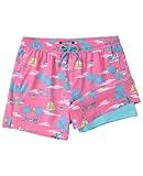 CoozySphere Mens Swim Trunks with Compression Liner 5 Inch Inseam Swimming Trunks Shorts for Men Pink Crocodile Bathing Suit
