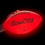 GlowCity Glow in The Dark Football - Light Up, Youth Size Footballs for Kids - LED Lights and Pre-Installed Batteries Included﻿