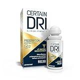 Certain Dri Prescription Strength Clinical Antiperspirant Roll-On Deodorant, Hyperhidrosis Treatment for Men & Women, Long-Lasting 72hr Protection, Effective Sweat Control, Fragrance Free, 1.2 Fl oz