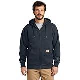 Carhartt mens Rain Defender Paxton Heavyweight Hooded Sweatshirt Full Zip (Big & Tall) fashion hoodies, New Navy, Large Tall US