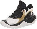 Under Armour Unisex Grade School Jet '23, (100) White/Black/Metallic Gold, 5, US