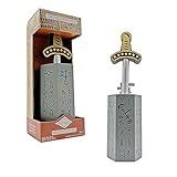 Project Genius Sword in Stone 3D Blind Maze Brainteaser, Wooden Mechanical Puzzle, Gift for Kids 8+, Teens, and Adults - True Genius Series Inspired by Historic Artifacts
