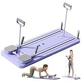 Zojio Pilates Board - 2024 Pilates Reformer Set, Multi-Purpose Foldable Pilates Reformer Board for Home, 5in1 Pilates Sliding Board (Purple)